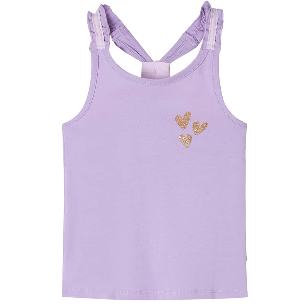 T-shirt de alças para criança lilás 116