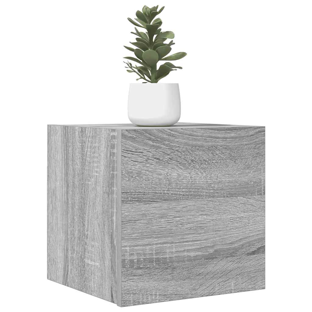 Móvel de TV de parede 30,5x30x30 cm cinzento sonoma
