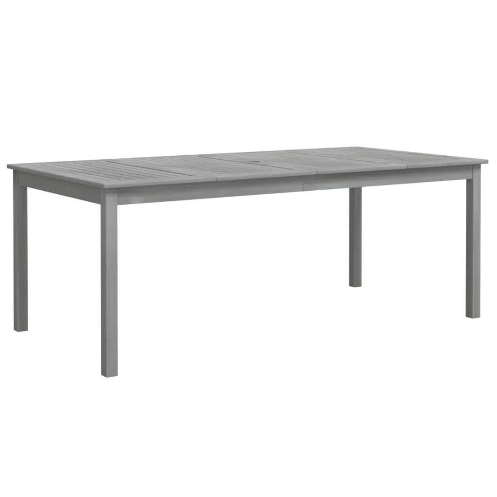 9 Pcs conjunto de jantar para jardim acácia maciça cinzento