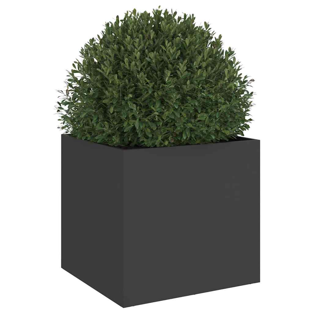Vaso/floreira 42x40x39 cm aço preto