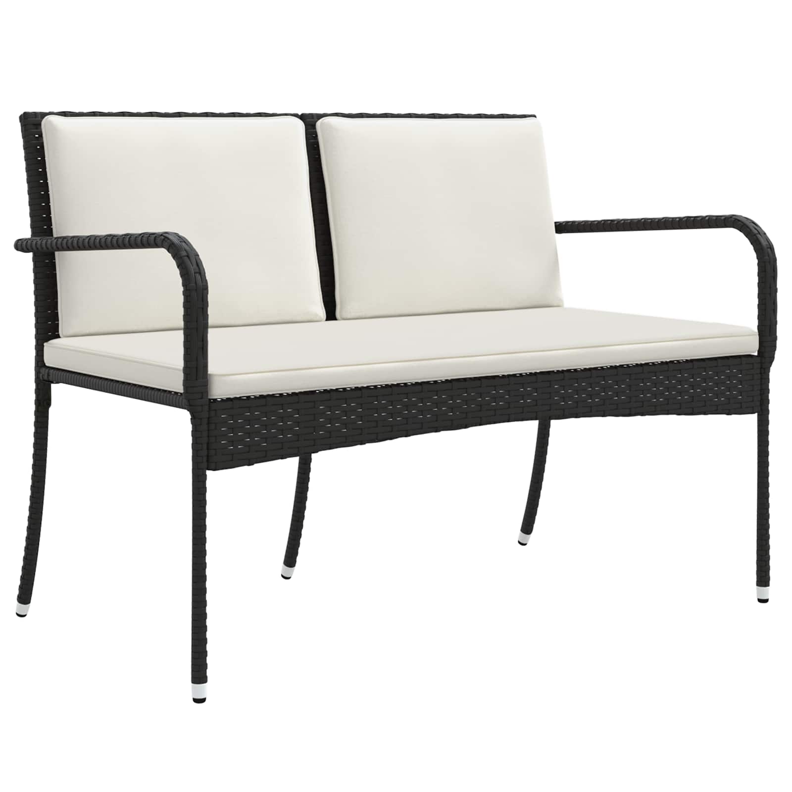 Conjunto para jardim preto vime PE