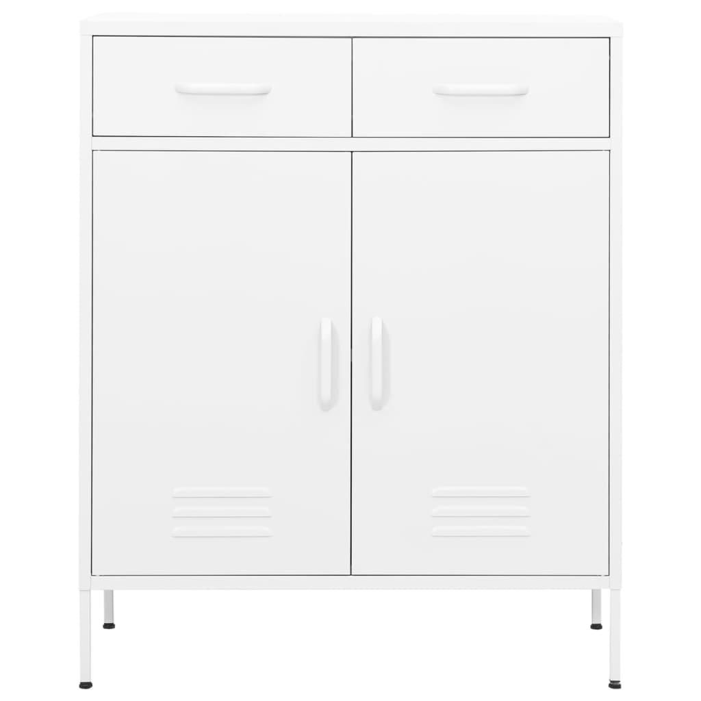 Armário de arrumação aço 80x35x101,5 cm branco