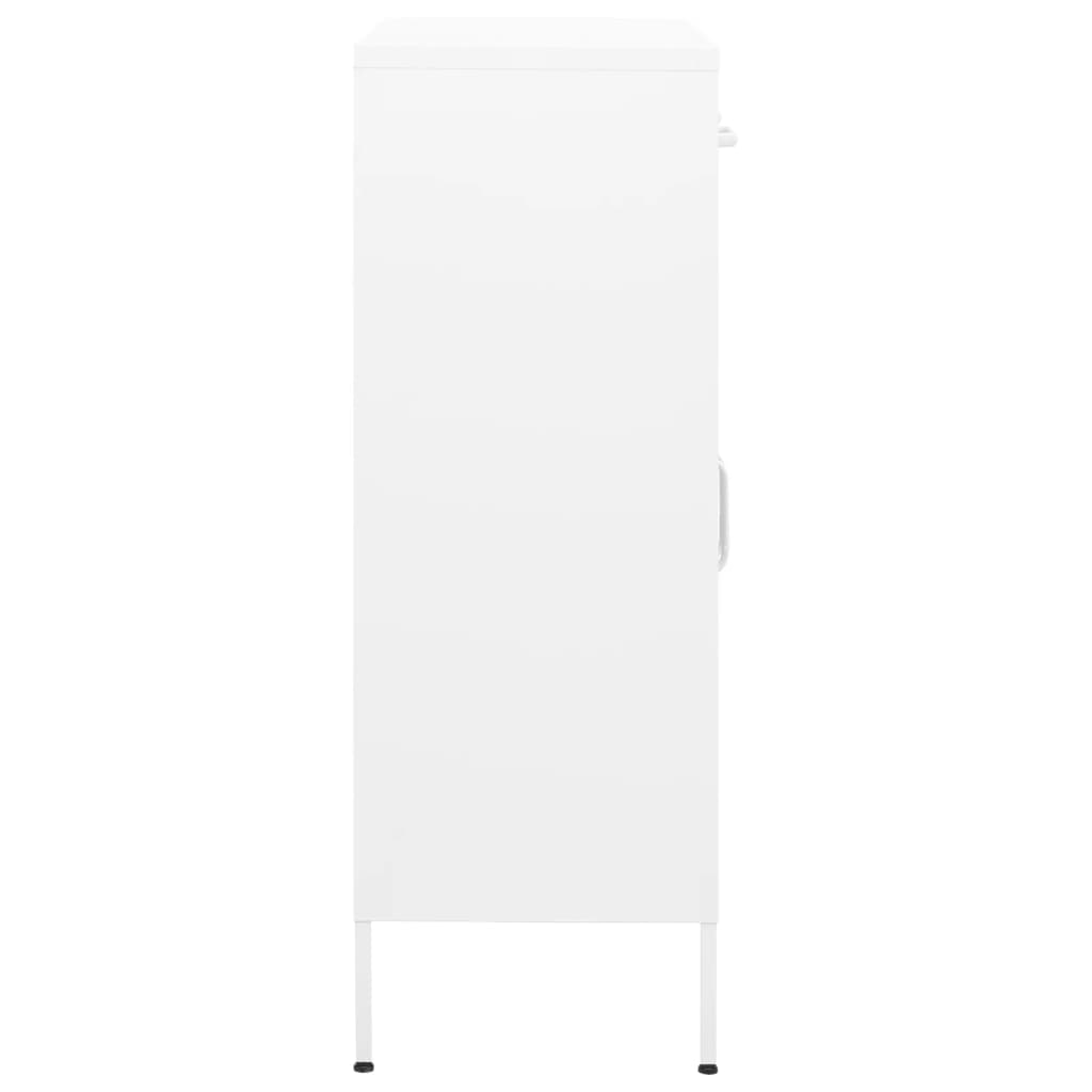 Armário de arrumação aço 80x35x101,5 cm branco