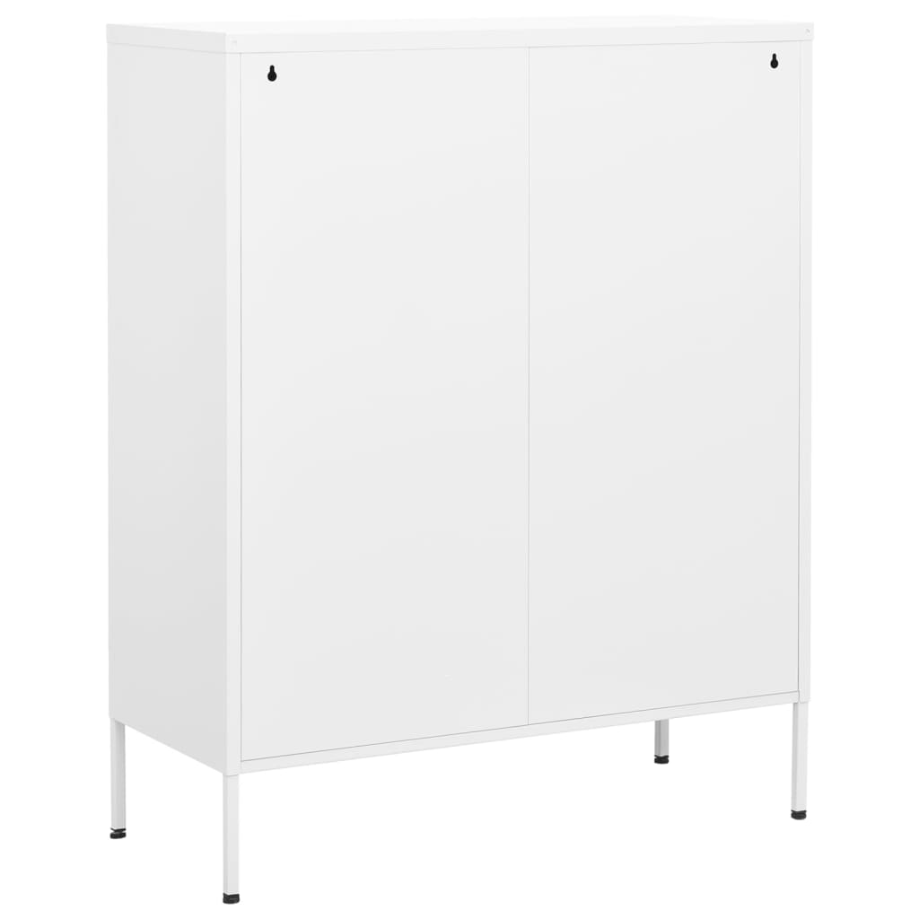 Armário de arrumação aço 80x35x101,5 cm branco