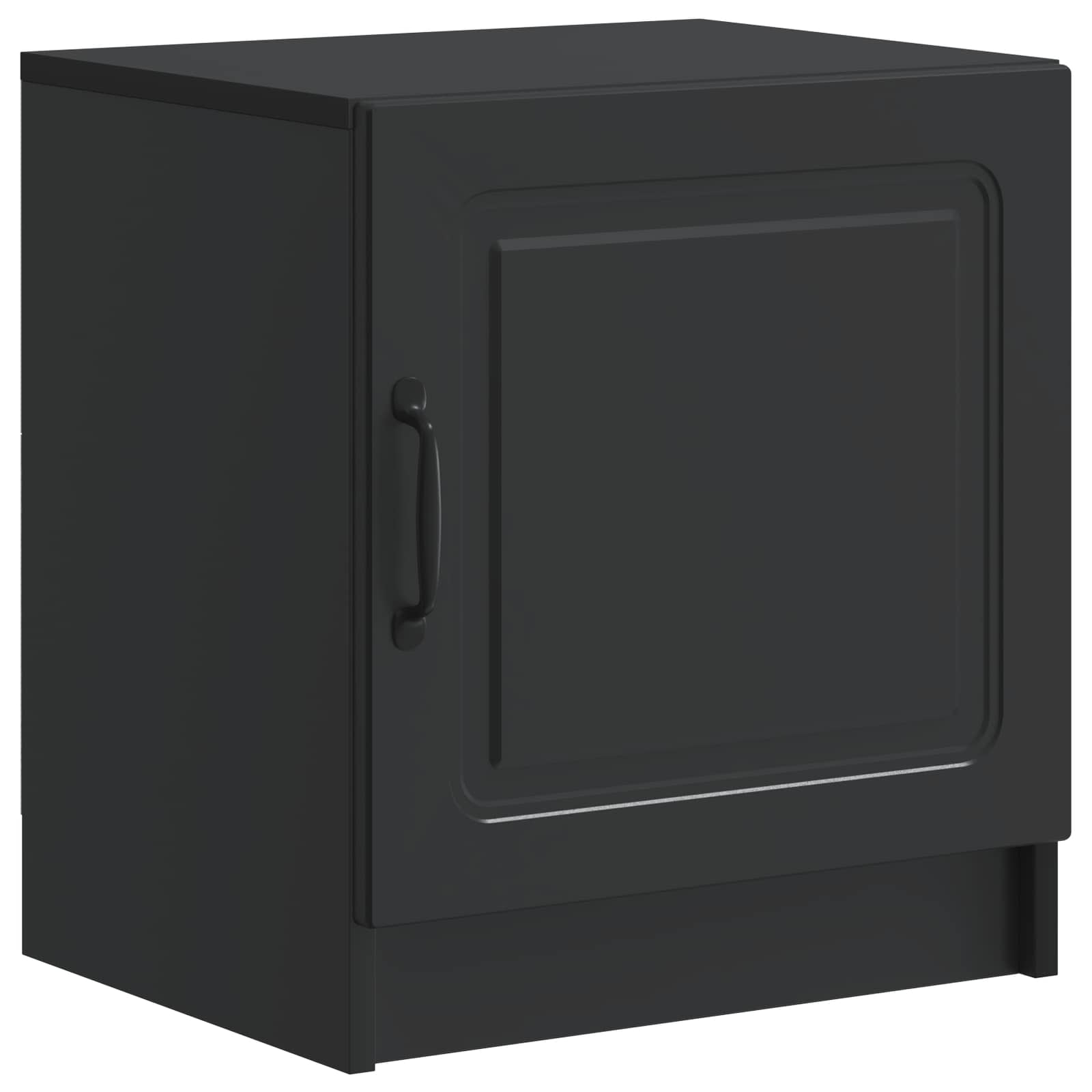 Armário de cabeceira preto 43 x 34,5 x 47 cm