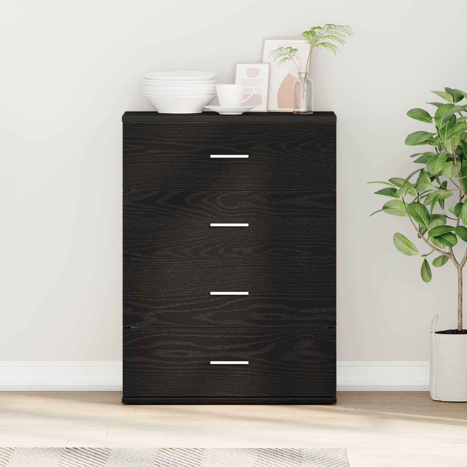 Buffet carvalho preto 60 x 39 x 80 cm derivados de madeira