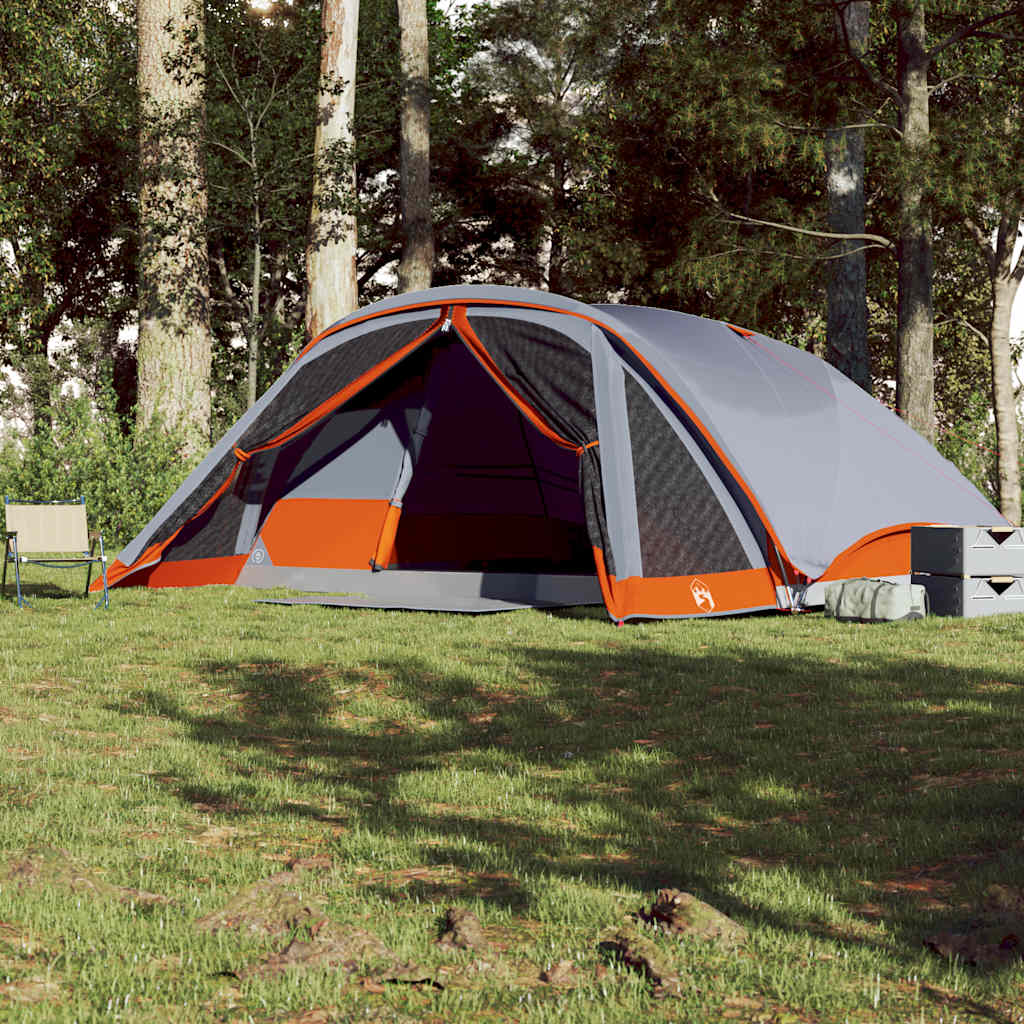 Tenda familiar estilo cabana para 6 pessoas impermeável cinza