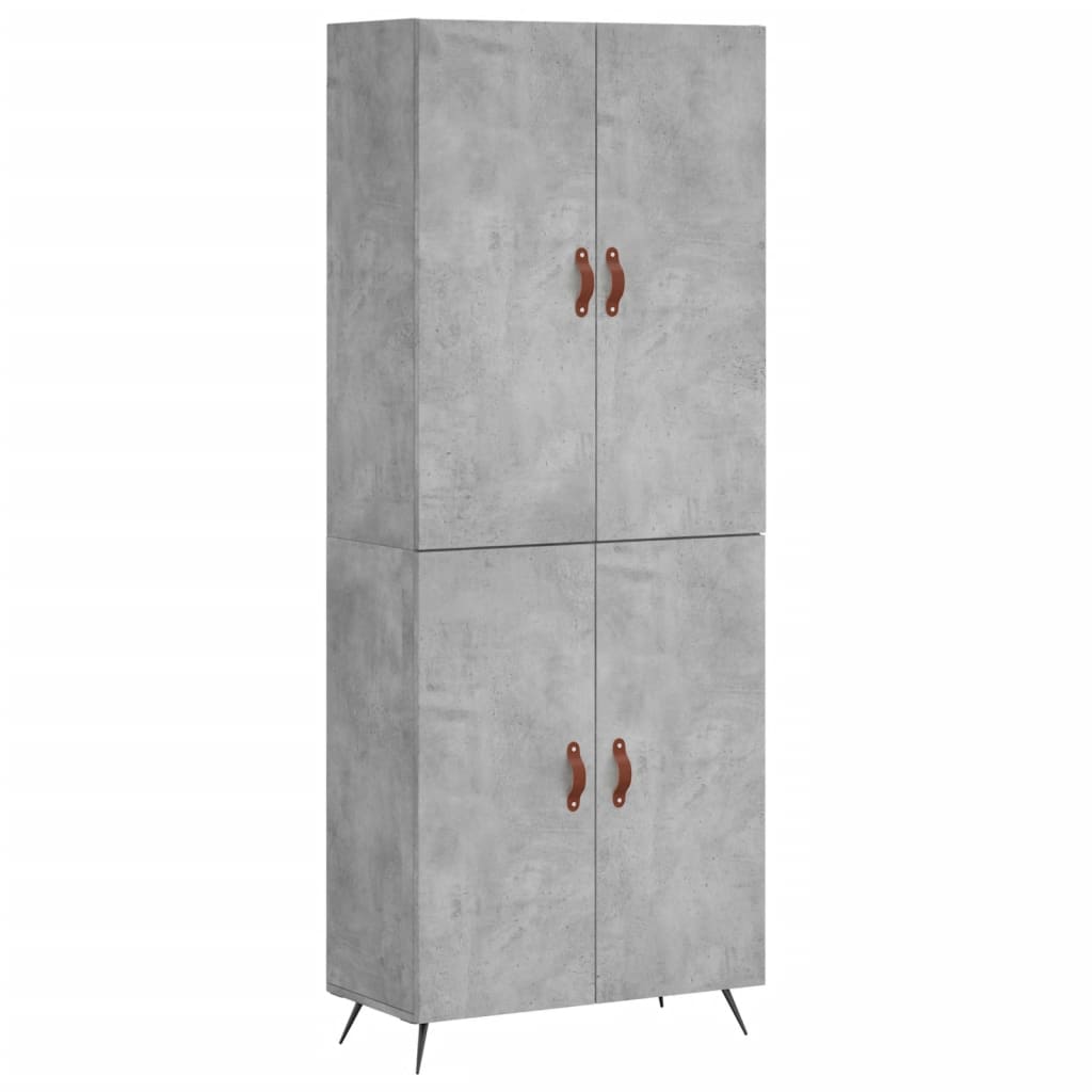 Armário alto 69,5x34x180 cm derivados de madeira cinza cimento