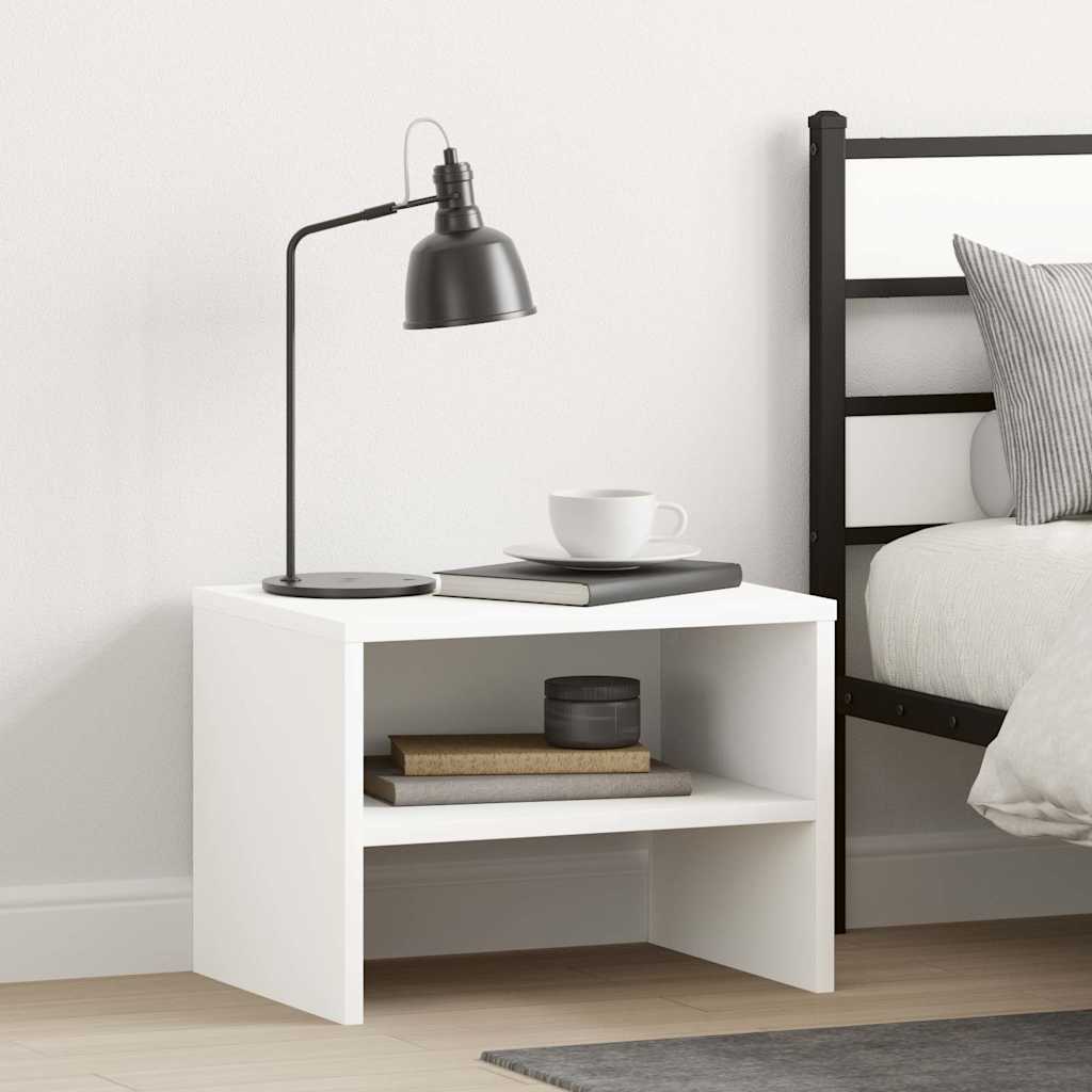 Mesas-de-cabeceira 2 pcs 40x30x30 cm contraplacado branco