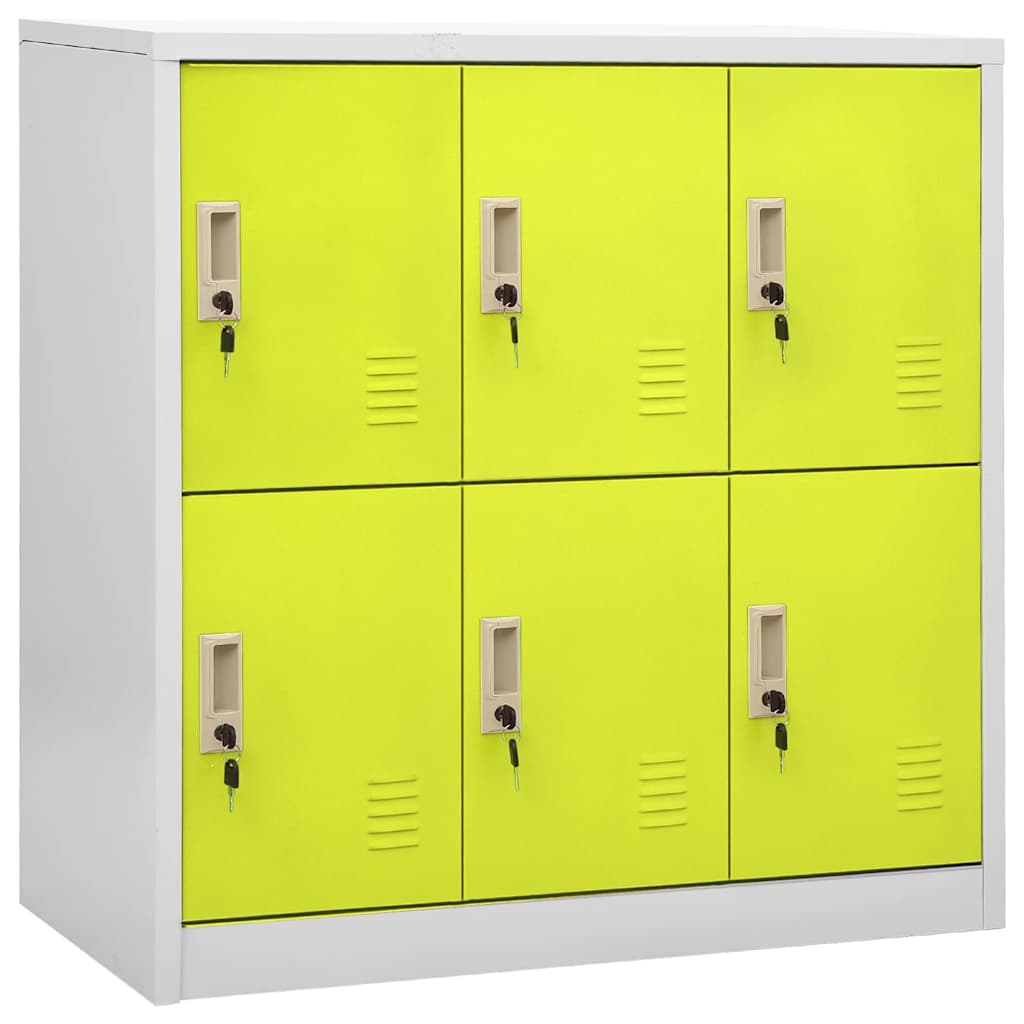 Cacifo 90x45x92,5 cm aço cinzento-claro e verde