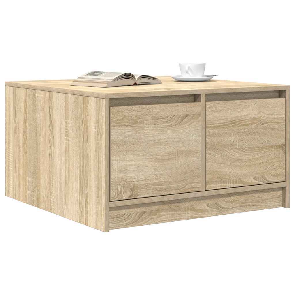 Mesa de centro com gavetas 70,5x70x40 cm carvalho sonoma