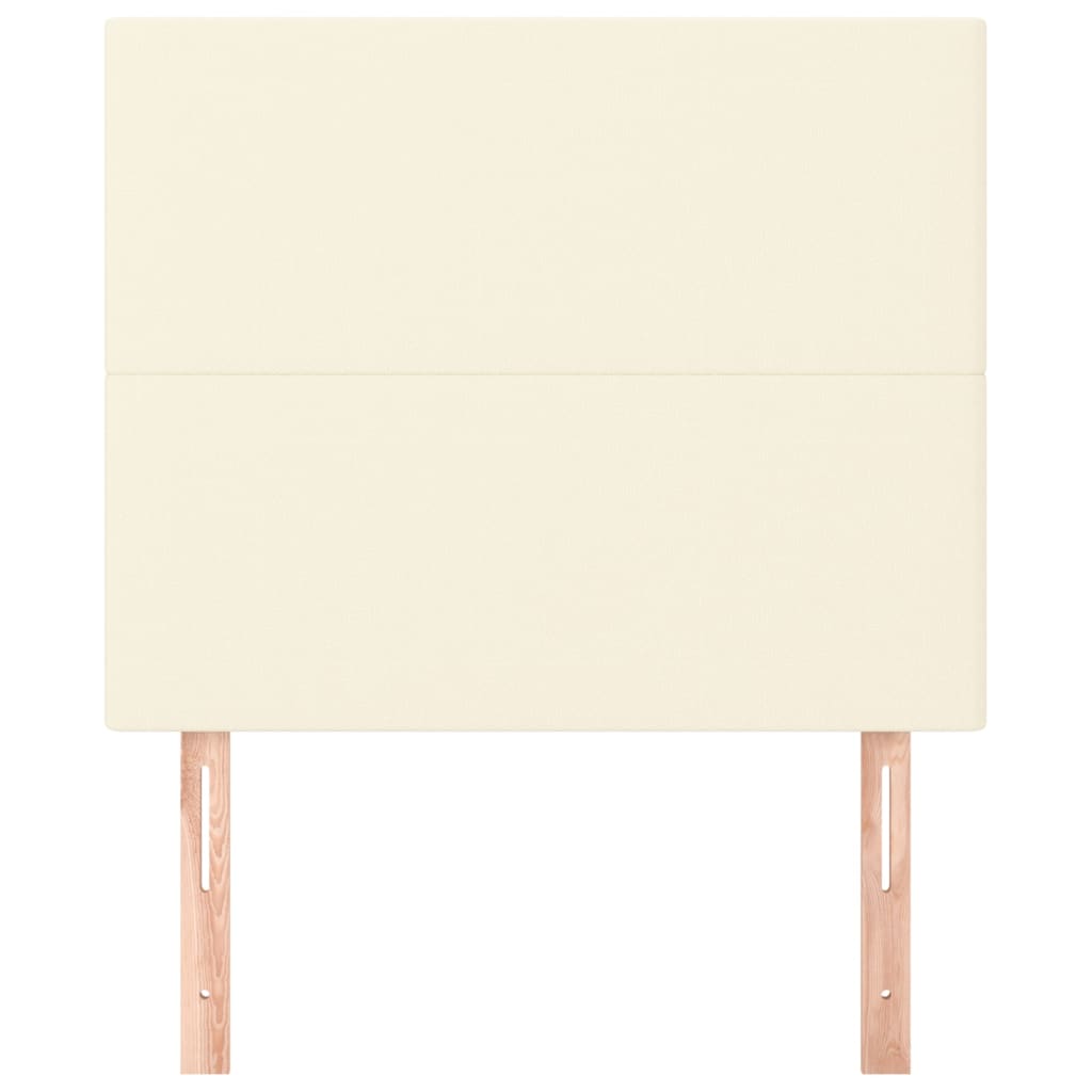 Cabeceira creme 100x5x118/128 cm couro sintético