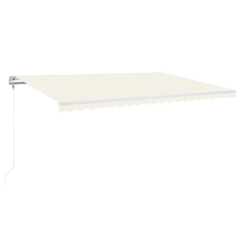 Toldo retrátil automático 500x300 cm cor creme