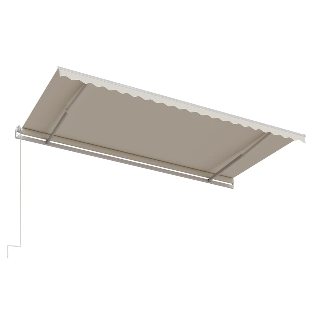 Toldo retrátil automático 500x300 cm cor creme
