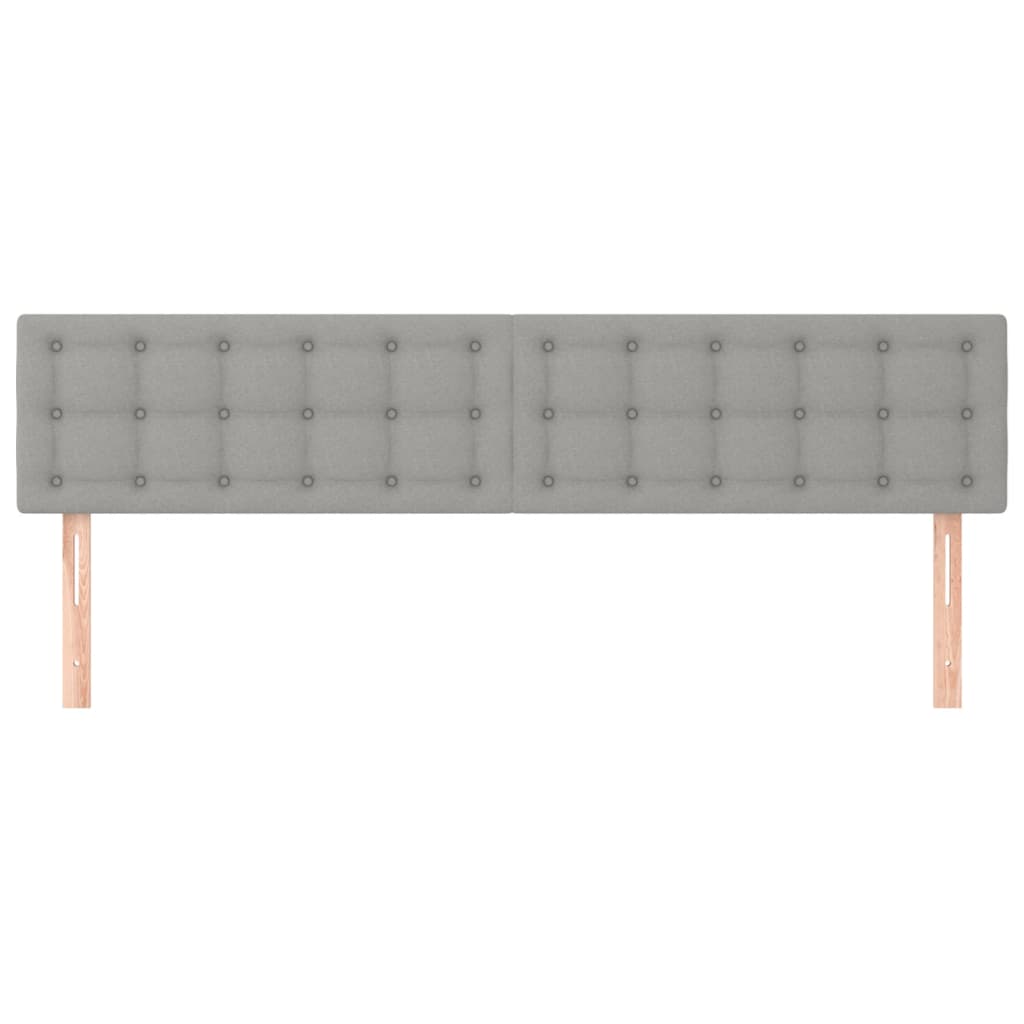 Cabeceiras cinzento-claro 180x5x78/88 cm tecido