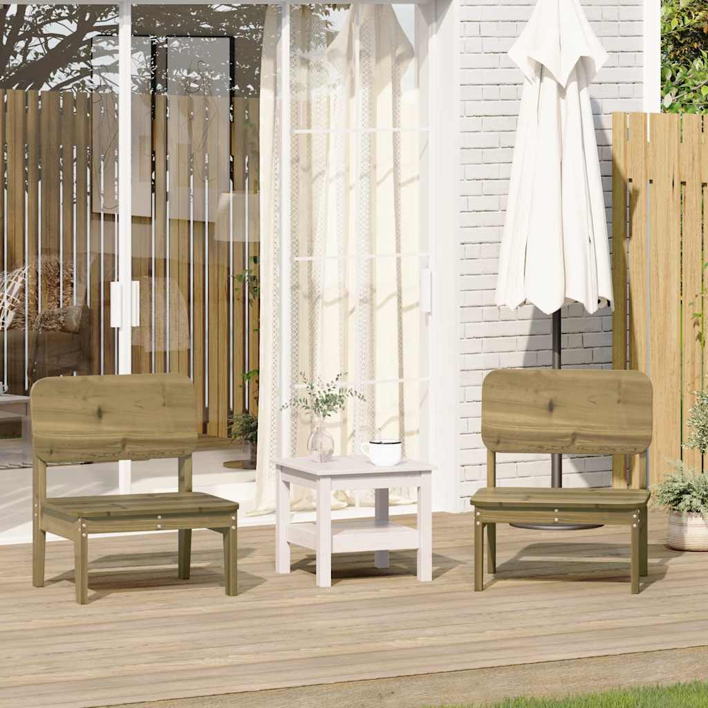 Cadeiras de jardim 2 pcs 60x52,5x72 cm madeira pinho impregnada