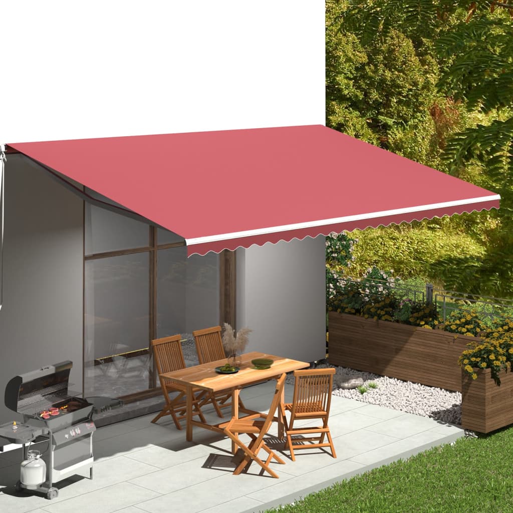 Tecido de substituição para toldo bordô 600x350 cm poliéster