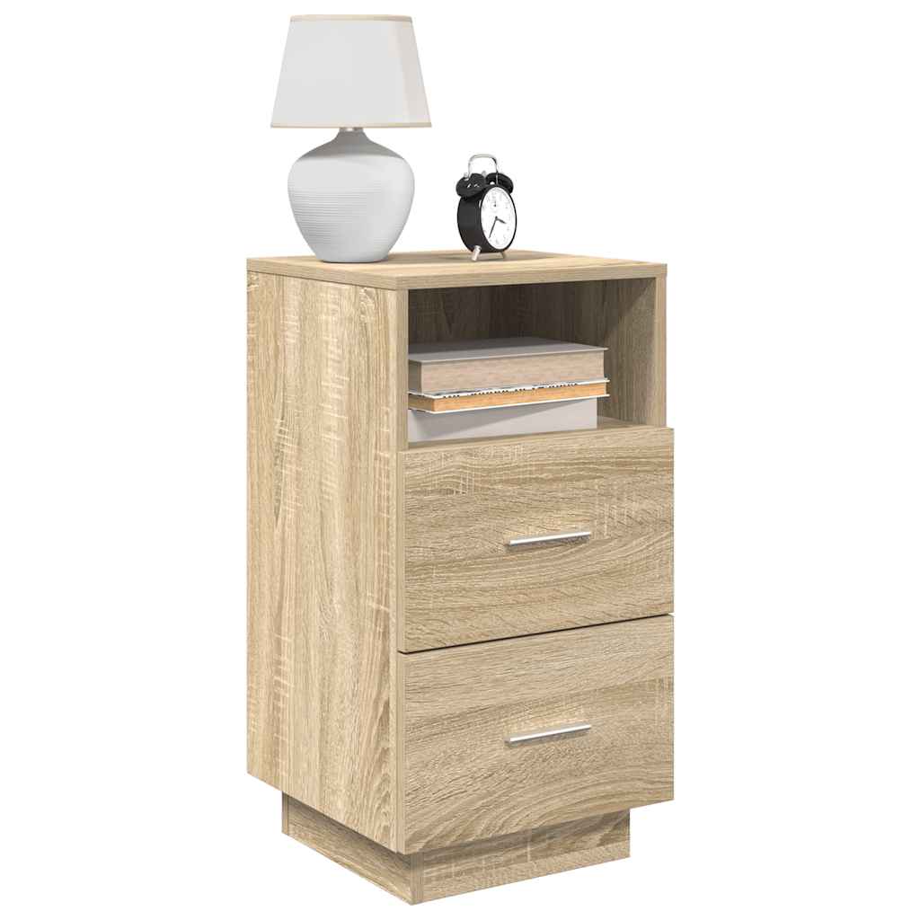 Mesas de cabeceira 2pcs c/2gavetas 36x36x68 cm carvalho sonoma