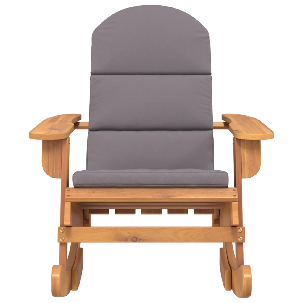Cadeira de baloiço adirondack com almofadões acácia maciça