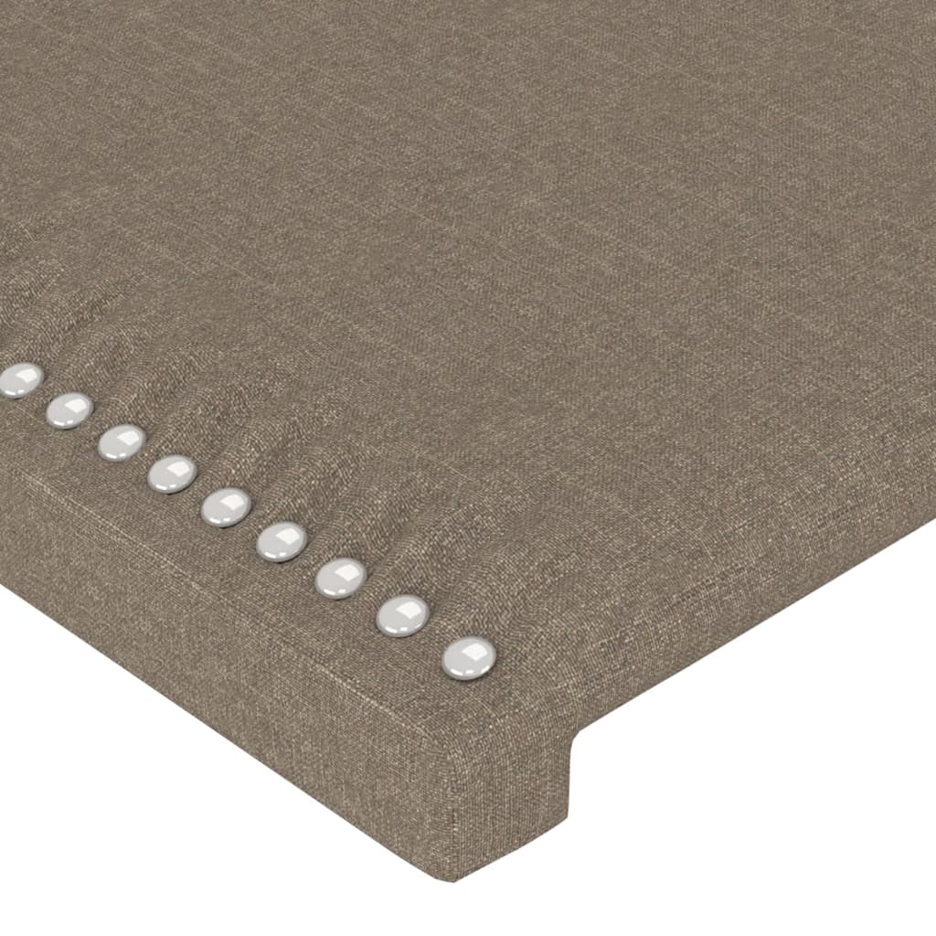 Cabeceira taupe 100x5x118/128 cm tecido