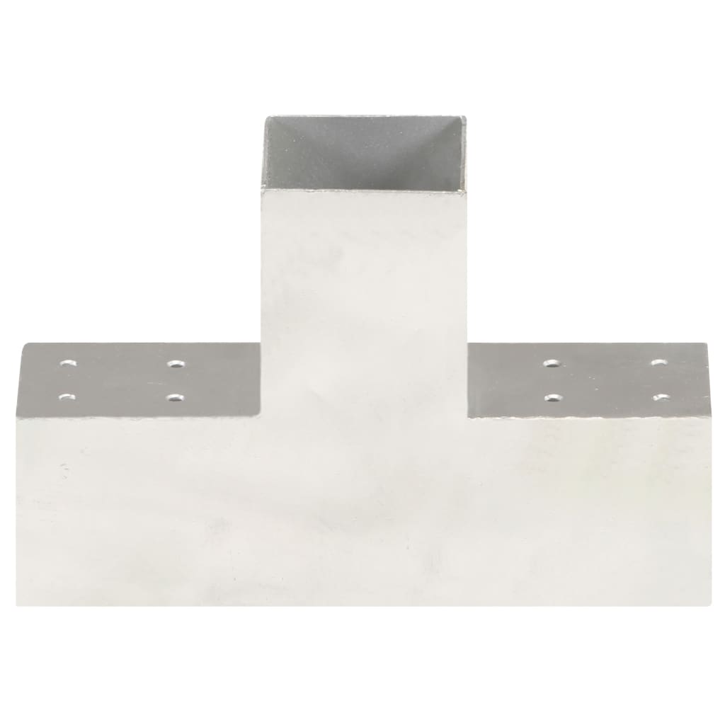 Bases para poste em forma de t 4 pcs 81x81 mm metal galvanizado