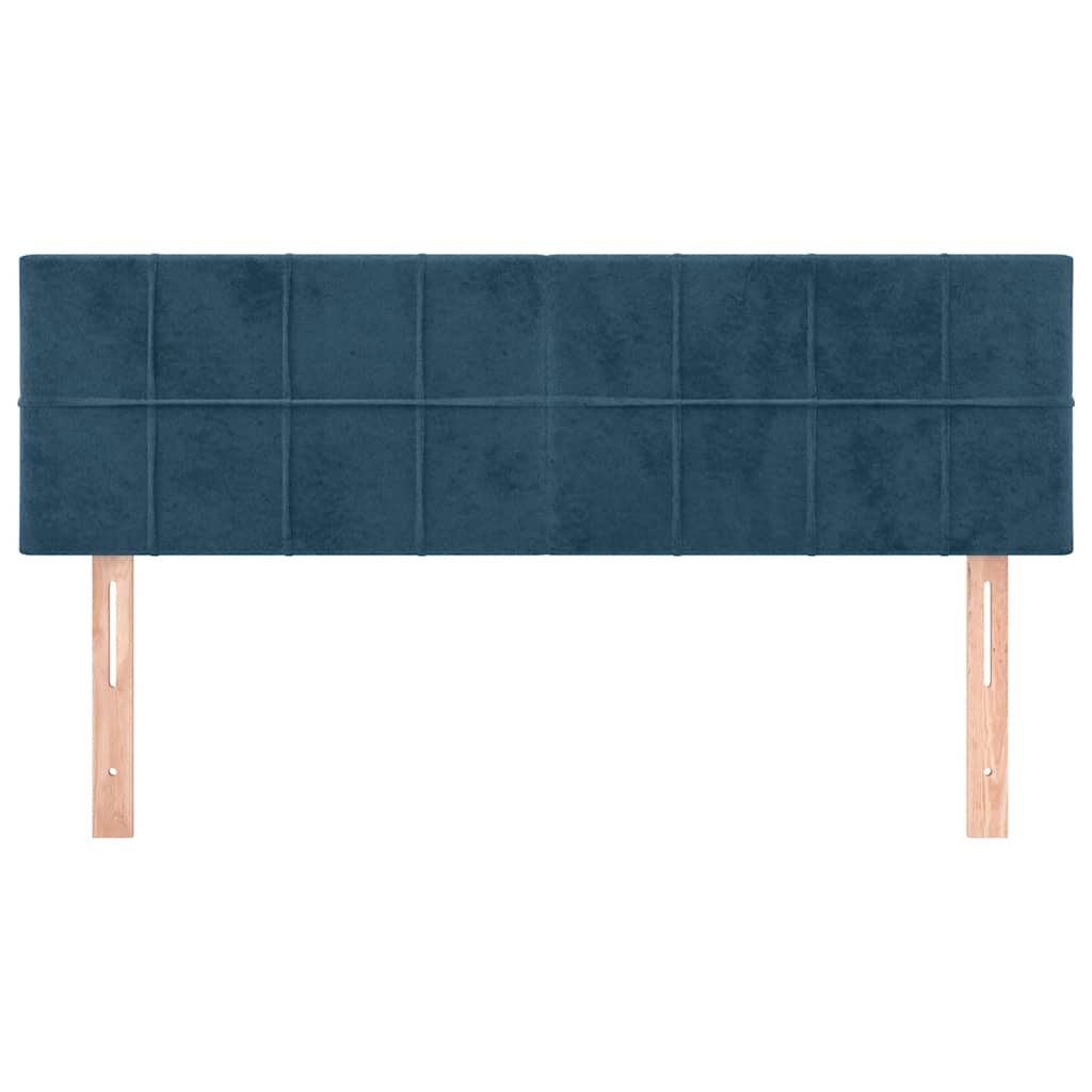 Cabeceiras azul-escuro 144x5x78/88 cm veludo