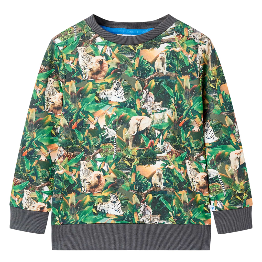 Sweatshirt para criança azul-petróleo 140