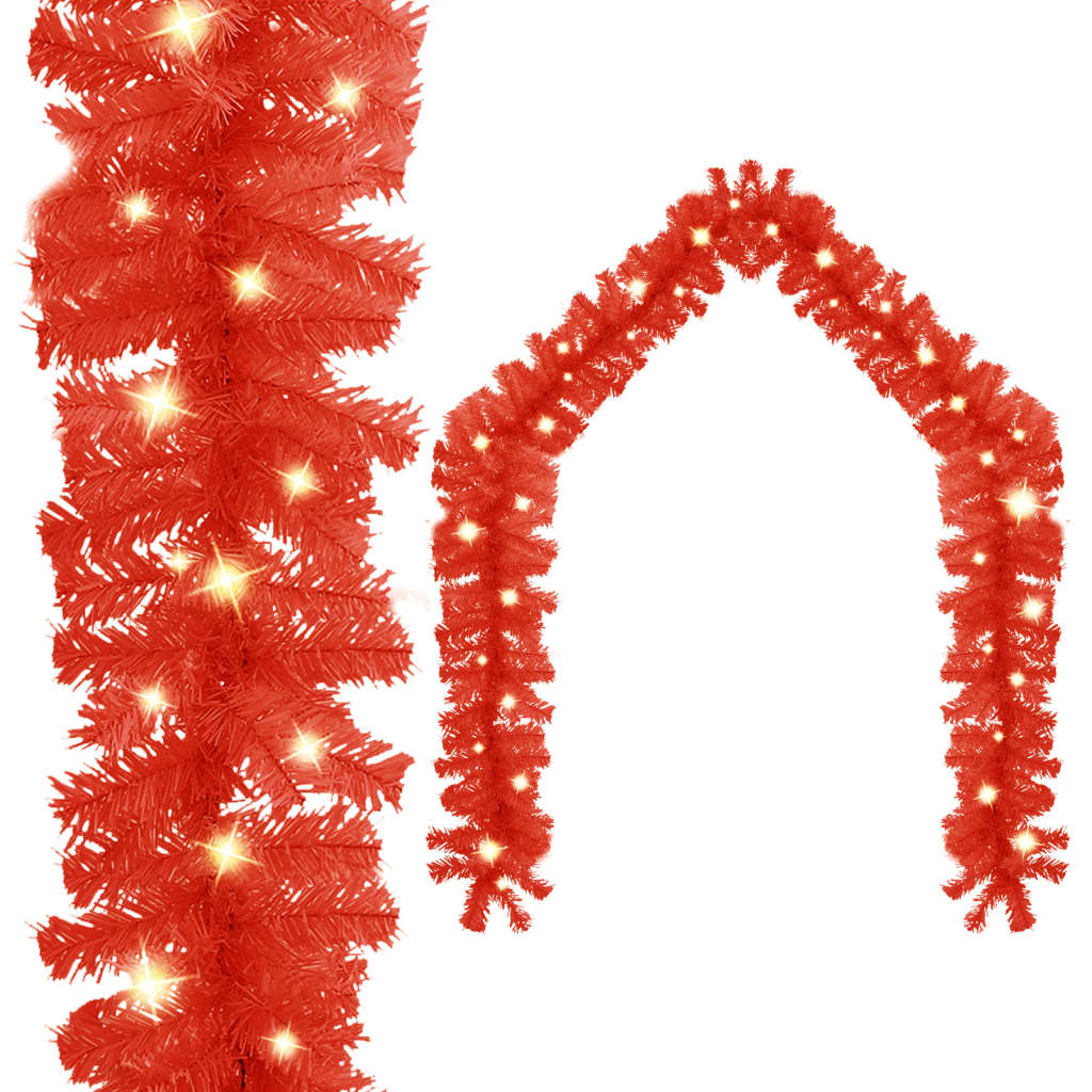 Grinalda de natal com luzes LED 20 m vermelho