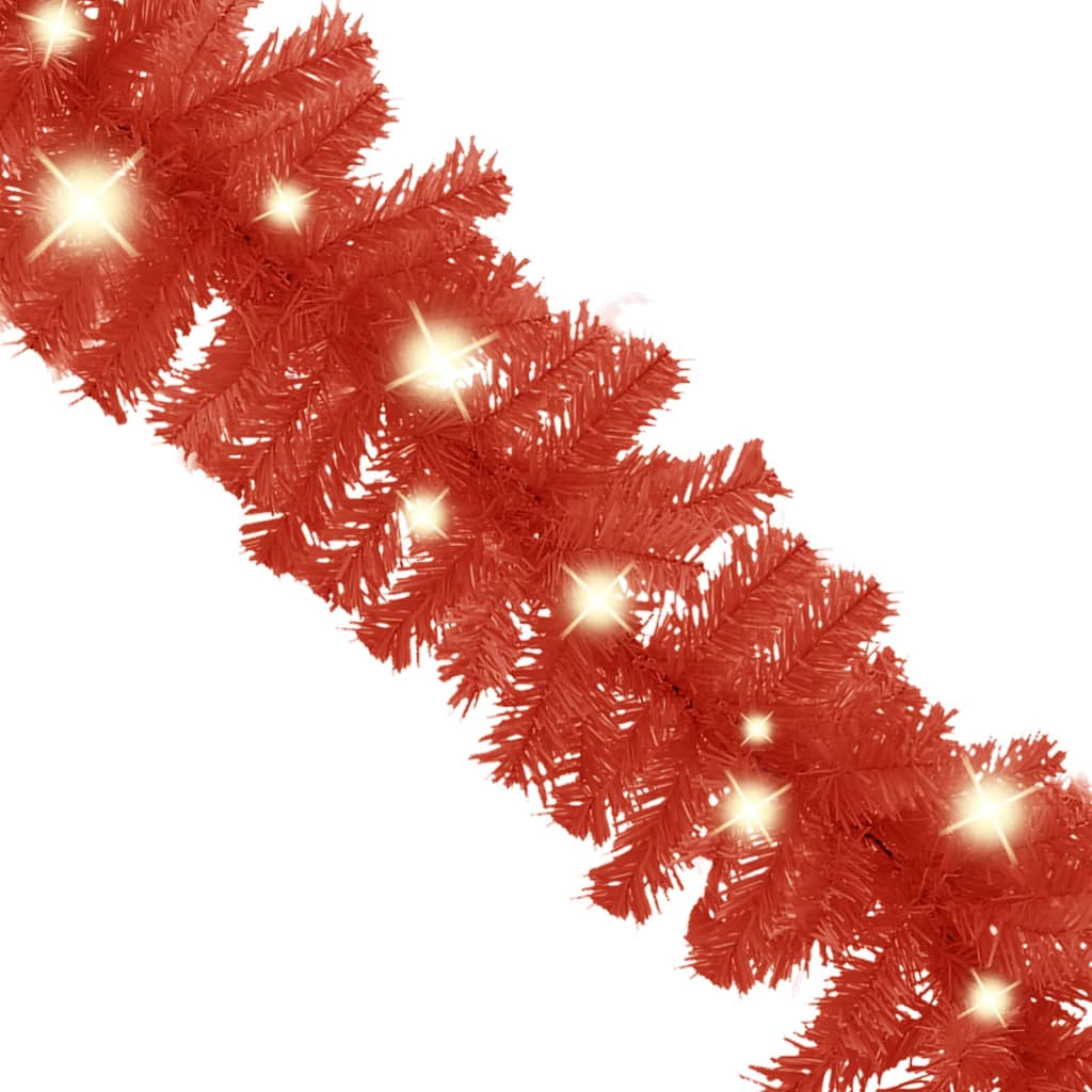 Grinalda de natal com luzes LED 20 m vermelho