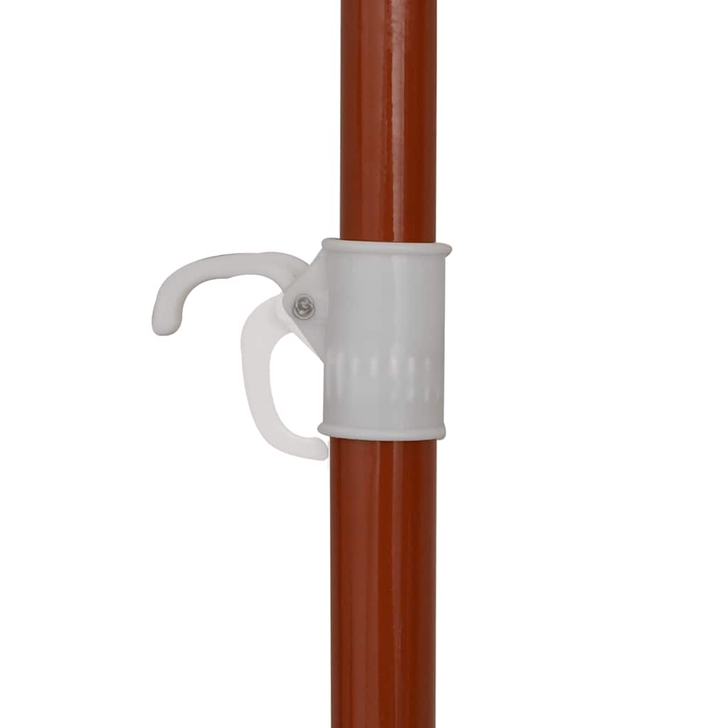 Guarda-sol de jardim com poste de aço 240 cm antracite