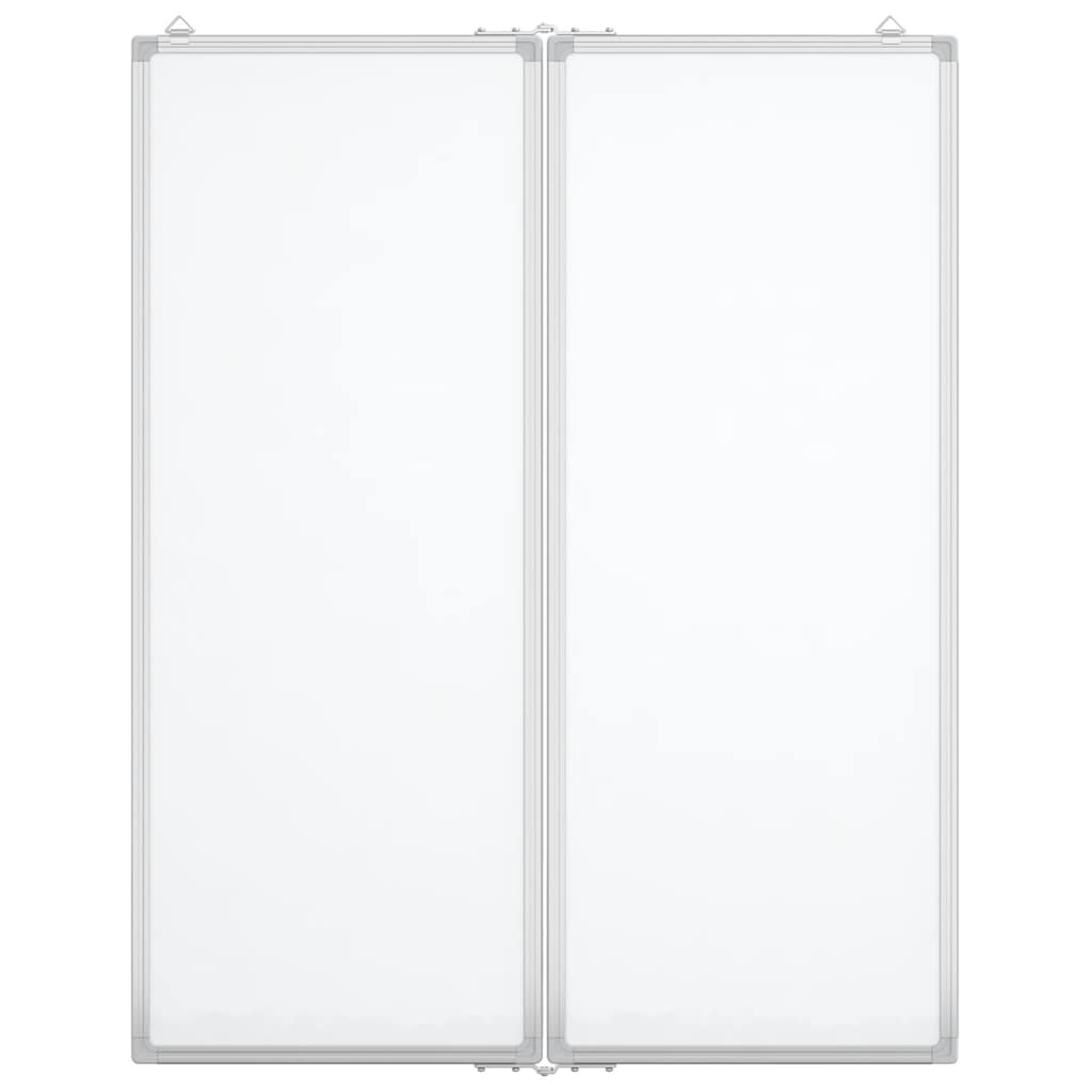 Quadro branco magnético dobrável 80x100x1,7 cm alumínio