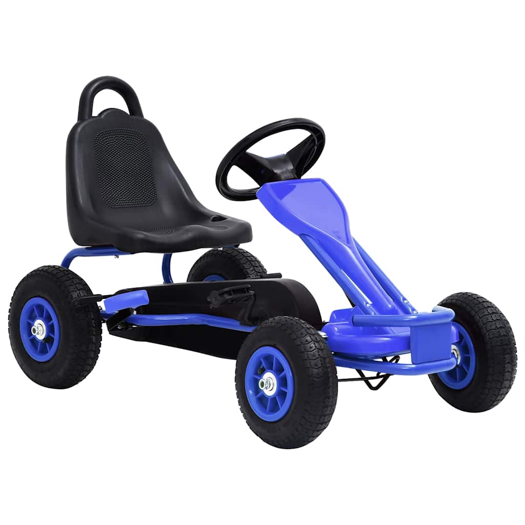 Kart a pedais com pneus pneumáticos azul