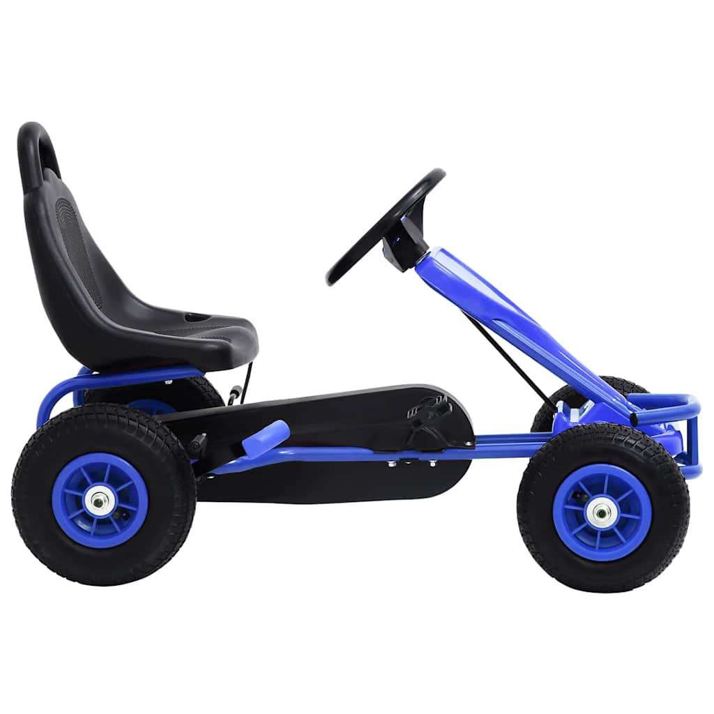 Kart a pedais com pneus pneumáticos azul
