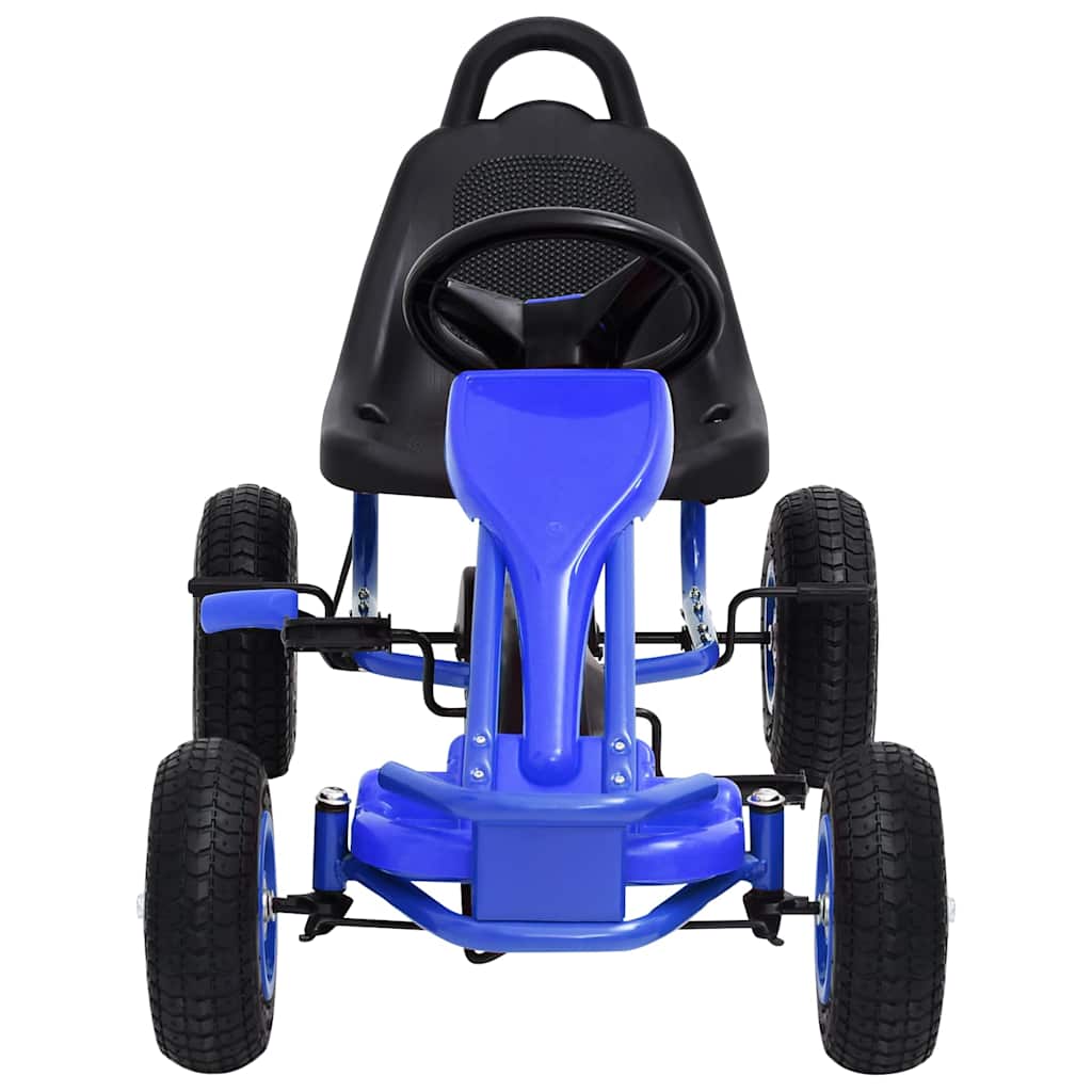 Kart a pedais com pneus pneumáticos azul