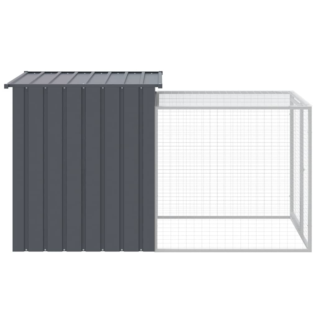 Gaiola para galinhas com corredor antracite 110x201x110 cm aço galvanizado