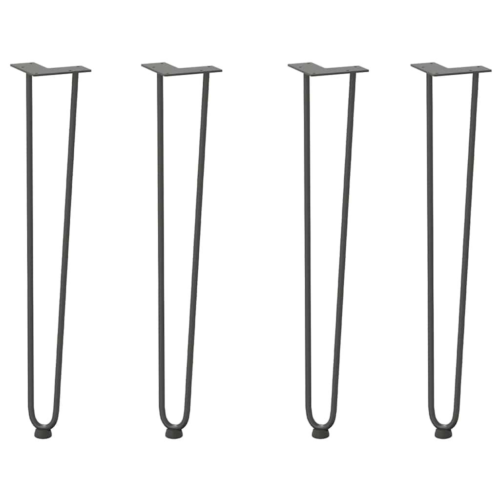 Pernas de grampo para mesas de console para mesa de console 4 peças antracite 72 cm aço maciço