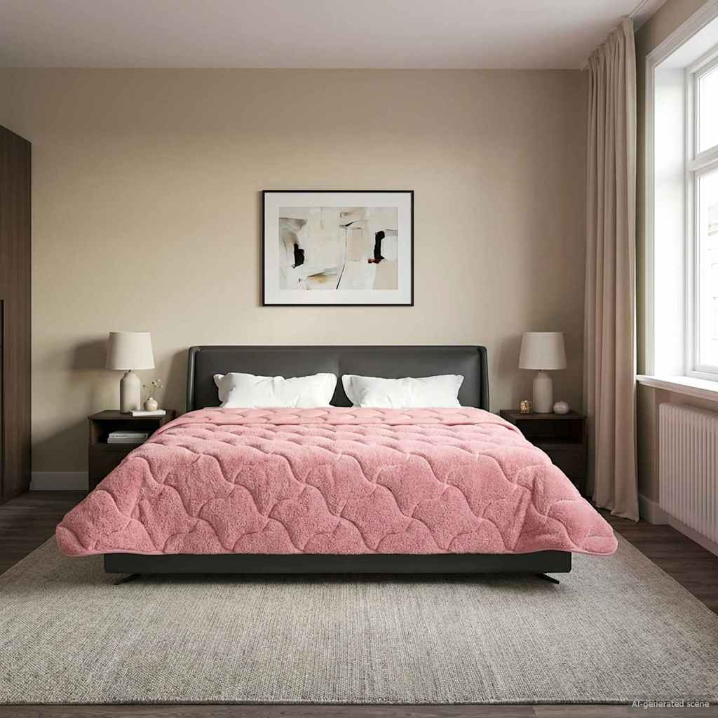 Edredom de inverno colchonete rosa 200 x 240 cm