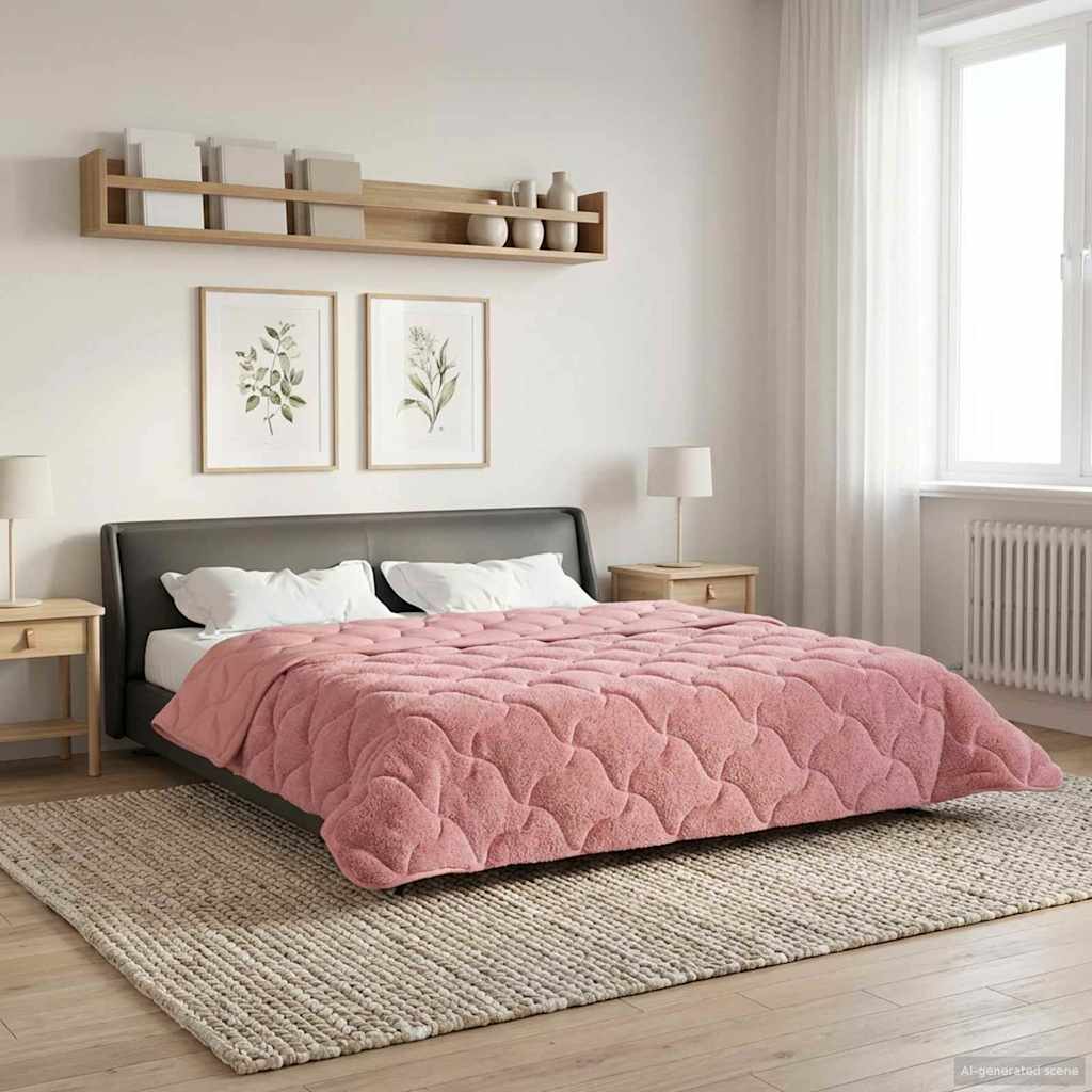 Edredom de inverno colchonete rosa 200 x 240 cm