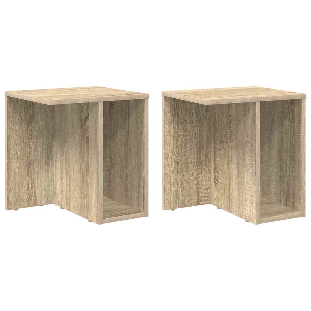 Mesa de apoio 2 unid. carvalho sonoma 37 x 32 x 40 cm