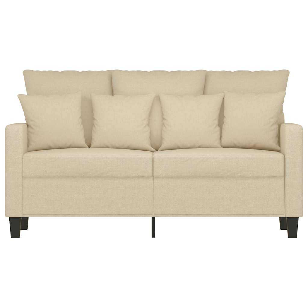 Sofá de 2 lugares tecido 120 cm cor creme