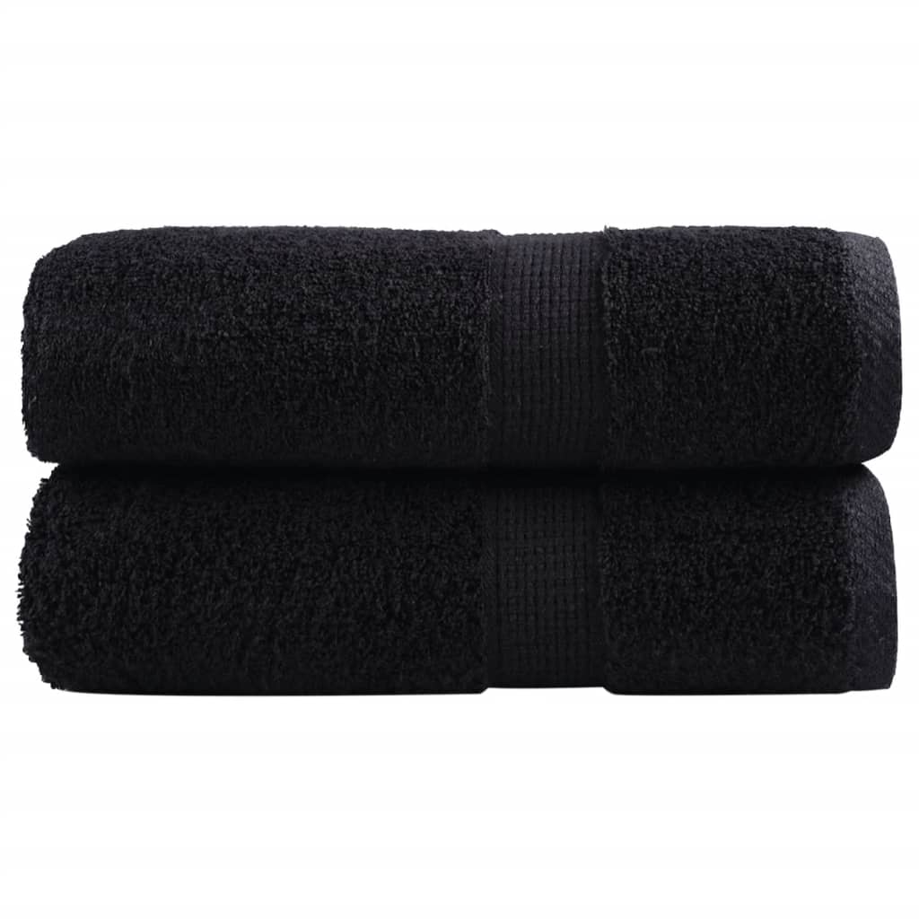 Toalhas de bidé premium solund 2 pcs 30x50 cm 600 gsm preto