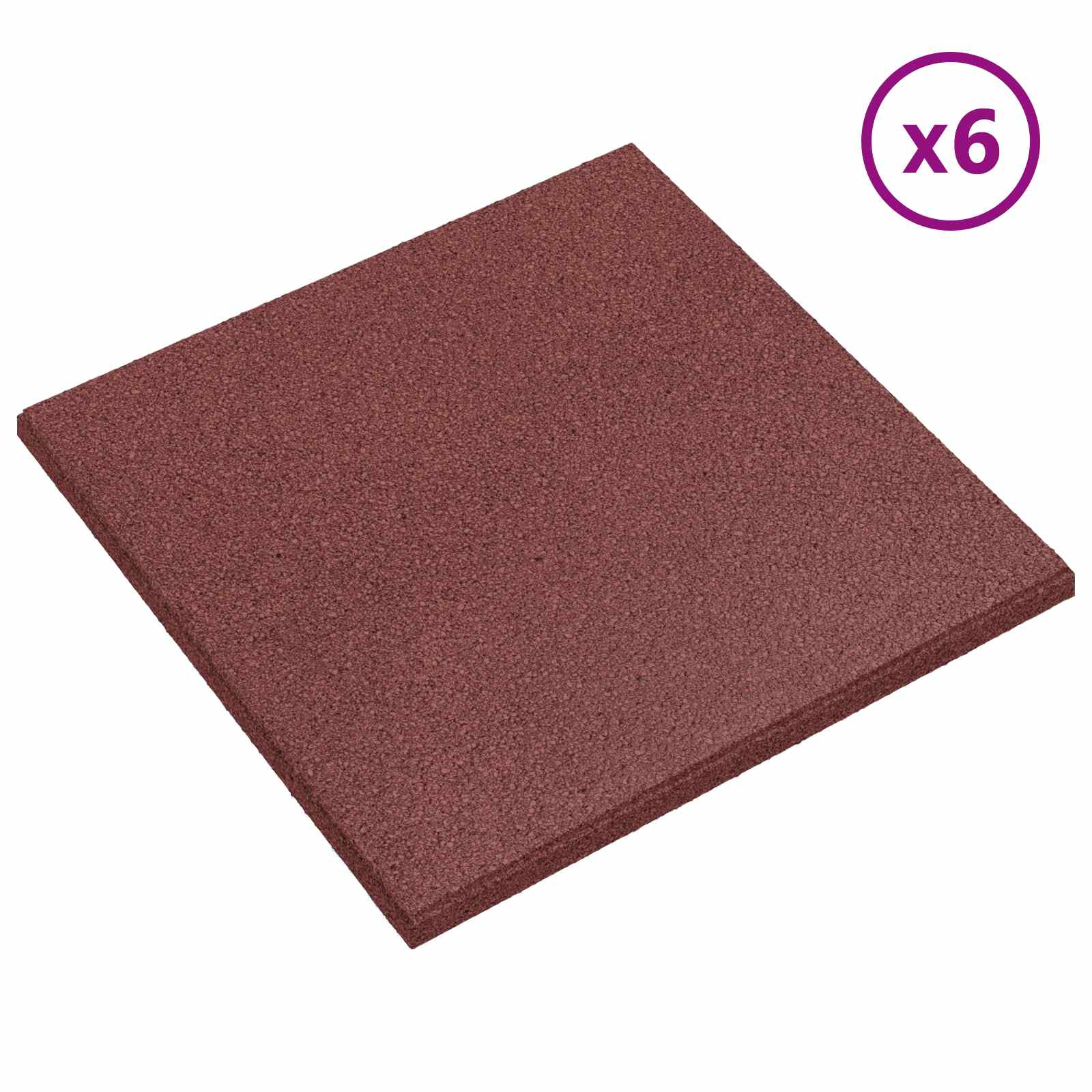 Azulejos de proteção contra quedas 6 unid. vermelho 50 x 50 cm