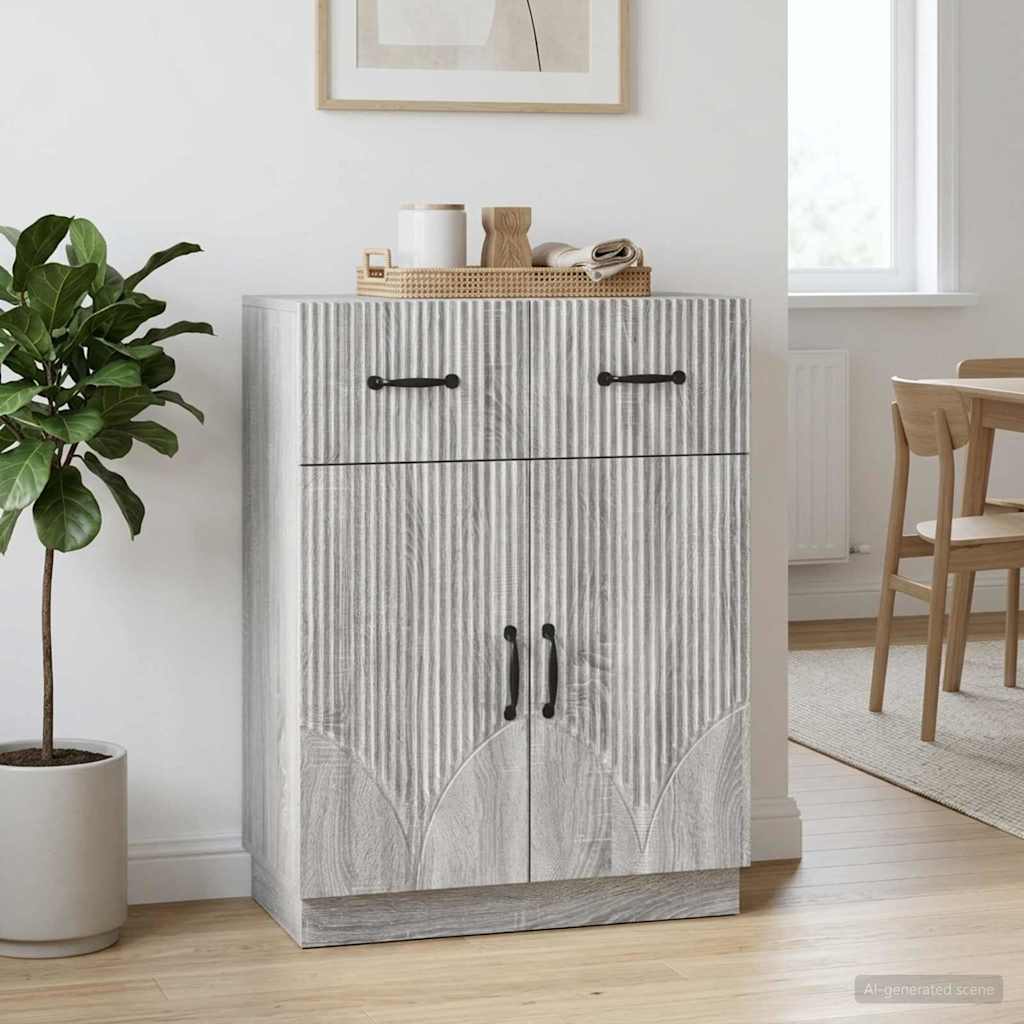 Buffet sonoma cinzento 66 x 34,5 x 87 cm derivados de madeira