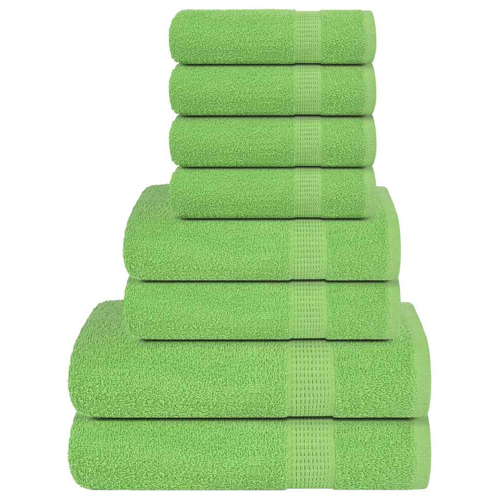 8Pcs conjunto de toalhas frogn 360 g/m² verde maça