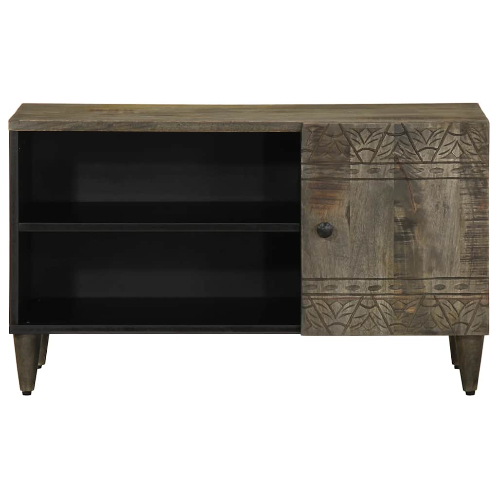 Móvel TV cinzento claro 80x31,5x46 cm madeira mangueira maciça