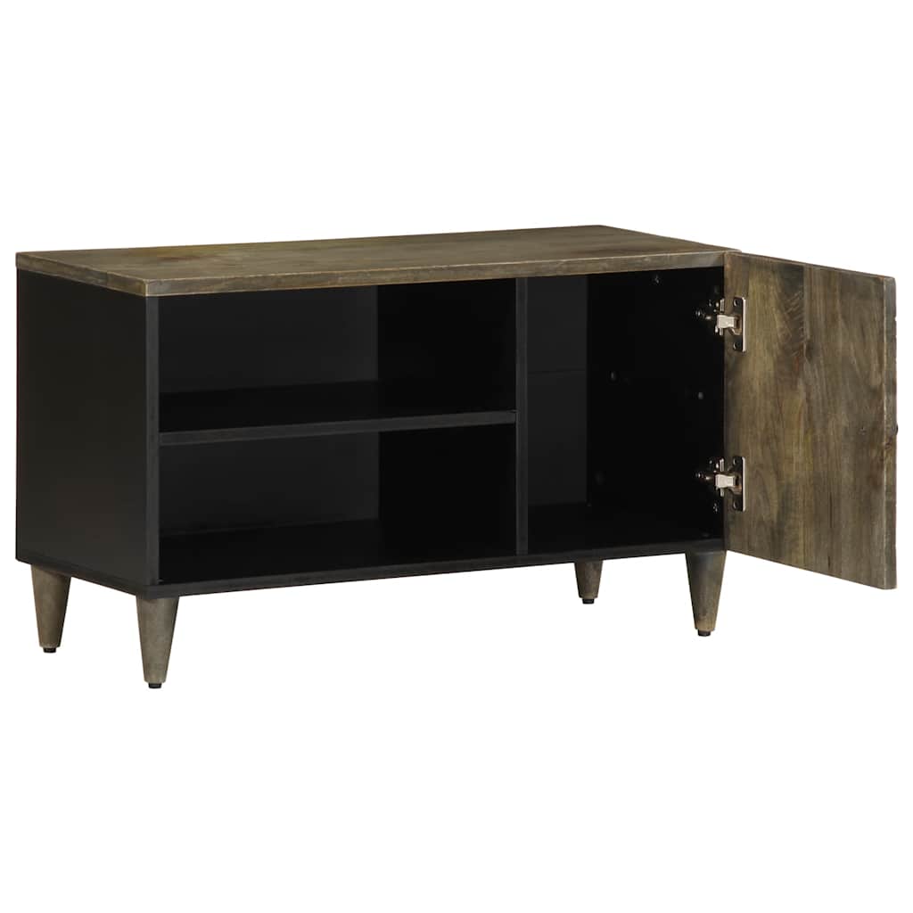 Móvel TV cinzento claro 80x31,5x46 cm madeira mangueira maciça
