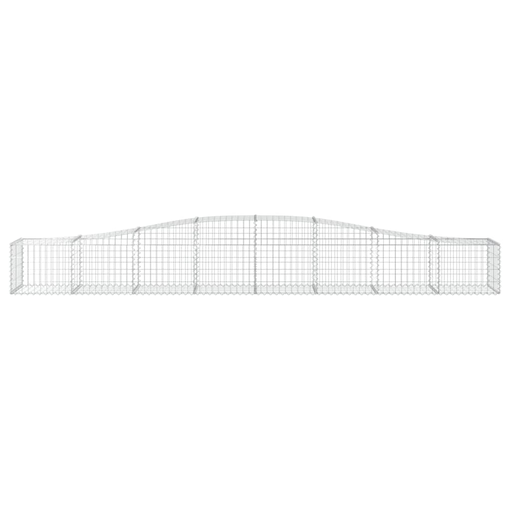 Cestos gabião arqueados 2 pcs 400x50x40/60 cm ferro galvanizado
