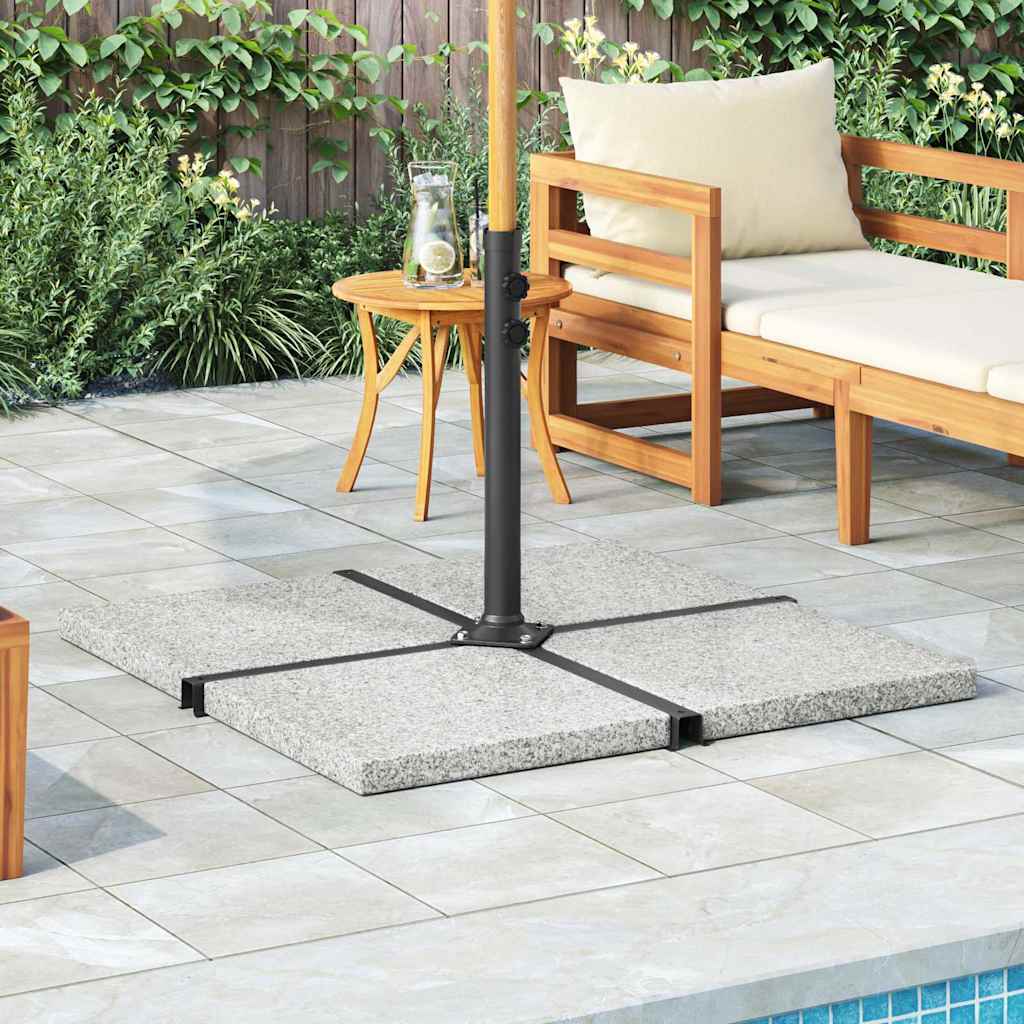 Base em granito para guarda-sol 25 kg quadrado cinzento