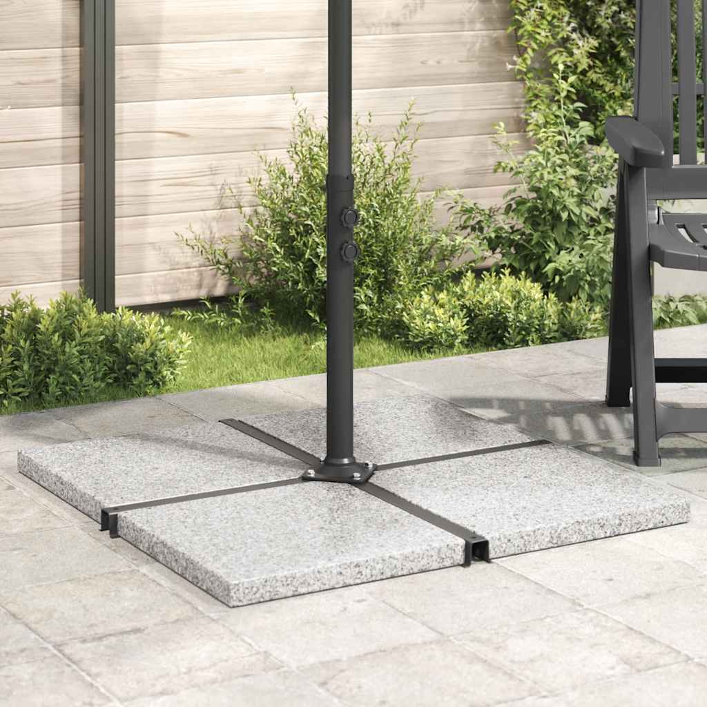Base em granito para guarda-sol 25 kg quadrado cinzento