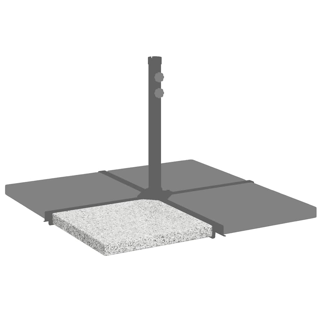 Base em granito para guarda-sol 25 kg quadrado cinzento